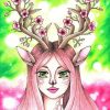 Deer Girl Diamond Paintings