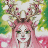 Deer Girl Diamond Paintings