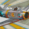 Fighter Plane Art Illustration Diamond Paintings