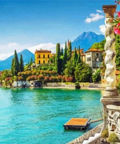 Italian Lakes Villa Monastero Lake Como Diamond Paintings