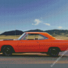 Orange 69 Roadrunner Car Diamond Paintings