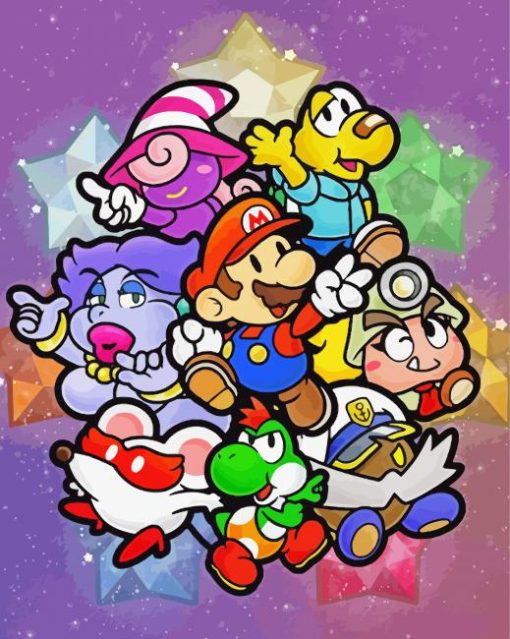 Paper Mario Characters Diamond Paintings