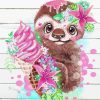 Pink Sloth Diamond Paintings