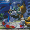 Sonic And Tails Illustration Diamond Paintings