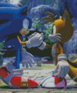 Sonic And Tails Illustration Diamond Paintings