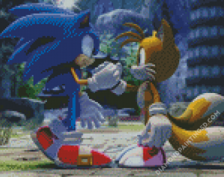 Sonic And Tails Illustration Diamond Paintings