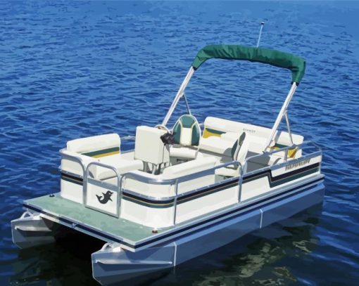 Sport Pontoon Boat Diamond Paintings