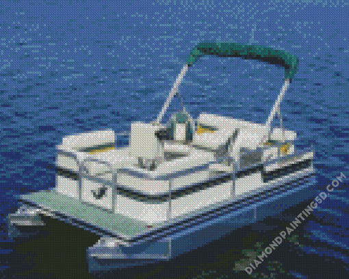 Sport Pontoon Boat Diamond Paintings