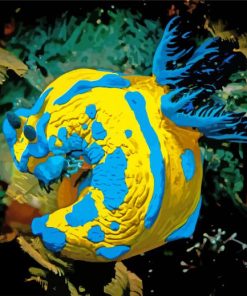 Yellow And Blue Sea Slug Diamond Paintings