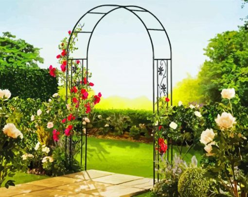 Arch With Flowers Diamond Paintings