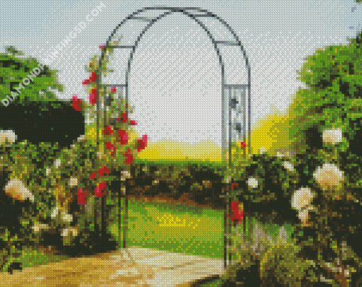 Arch With Flowers Diamond Paintings