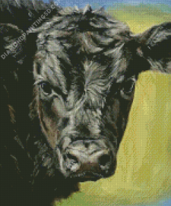 Black Cow Illustration Diamond Paintings