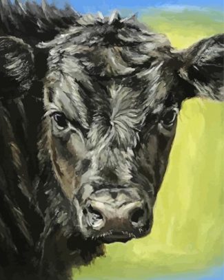 Black Cow Illustration Diamond Paintings