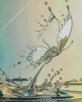 Butterfly With Water Diamond Paintings