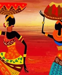 Dancing African Woman Diamond Paintings