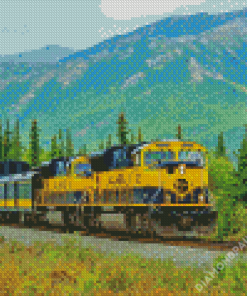 Denali Train Alaska Railroad Diamond Paintings