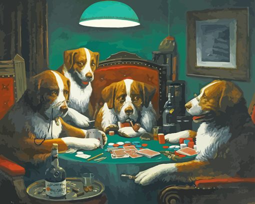 Dogs Playing Poker Diamond Paintings