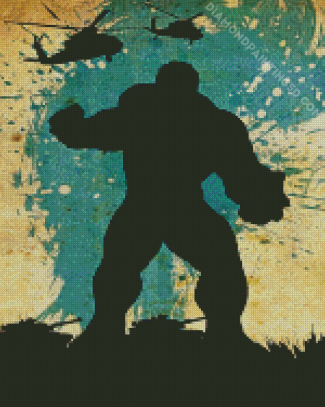 Hulk Superhero Silhouette Diamond Paintings