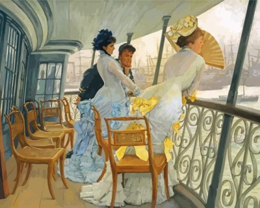 La Galerie Du HMS Calcutta by James Tissot Diamond Paintings