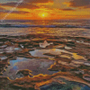 La Jolla Tide Pools At Sunset Diamond Paintings