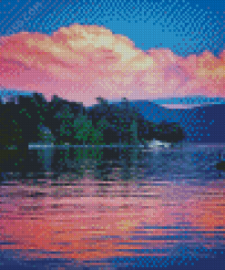Lake George At Sunset Diamond Paintings