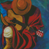 Latino Man Playing Guitar Diamond Paintings