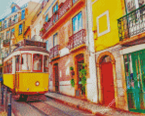Lisbon City Tram Diamond Paintings