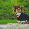Long Haired Chihuahua Wearing Suit Diamond Paintings
