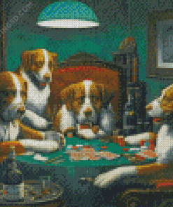 Dogs Playing Poker Diamond Paintings