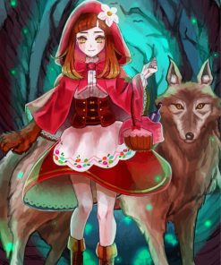 Red Riding Hood Anime Diamond Paintings