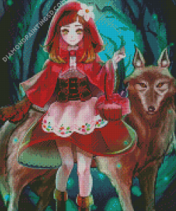 Red Riding Hood Anime Diamond Paintings