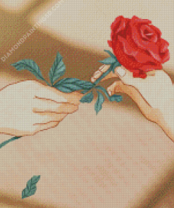 Rose And Hands Diamond Paintings