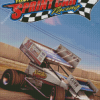 Sprint Car Racing Cartoon Diamond Paintings