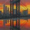 Sunset Over Manhattan Bridge Diamond Paintings