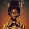 Young Black Girl Art Diamond Paintings