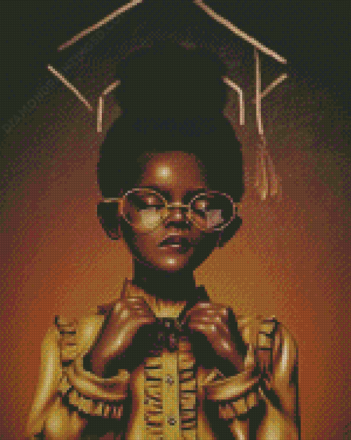 Young Black Girl Art Diamond Paintings