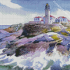 Beavertail Lighthouse Art Diamond Paintings