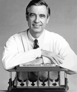 Black And White Fred Rogers Diamond Paintings