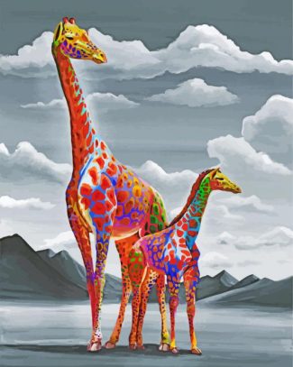 Colorful Giraffes Diamond Paintings