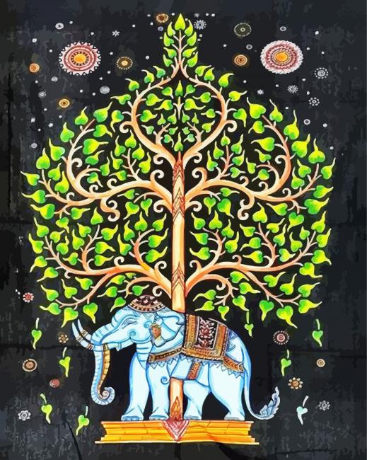 Elephant Tree Of Life Diamond Painting 