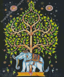 Elephant Tree Of Life Diamond Paintings