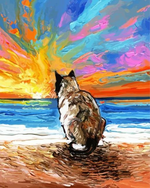 Lonely Siamese Snowshoe Cat Diamond Paintings