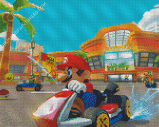 Mario Kart Illustration Diamond Paintings