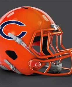 Orange Chicago Bears Helmet Diamond Paintings