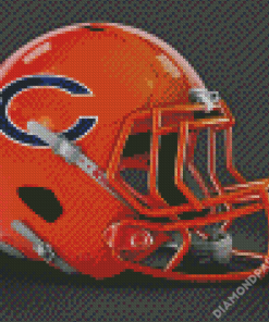 Orange Chicago Bears Helmet Diamond Paintings