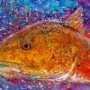 Abstract Red Drum Diamond Paintings