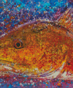 Abstract Red Drum Diamond Paintings