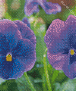 Aesthetic Violet Flowers Diamond Paintings