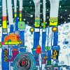 Blue Blues by Hundertwasser Diamond Paintings