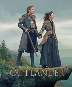 Claire Fraser and Jamie Fraser Outlander Illustration Diamond Paintings
